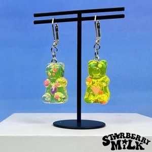 Starberry Milk Yellow Gummy Bear Earrings